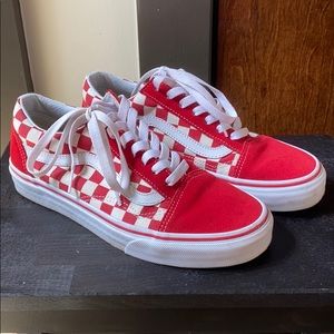 Primary check red old skools